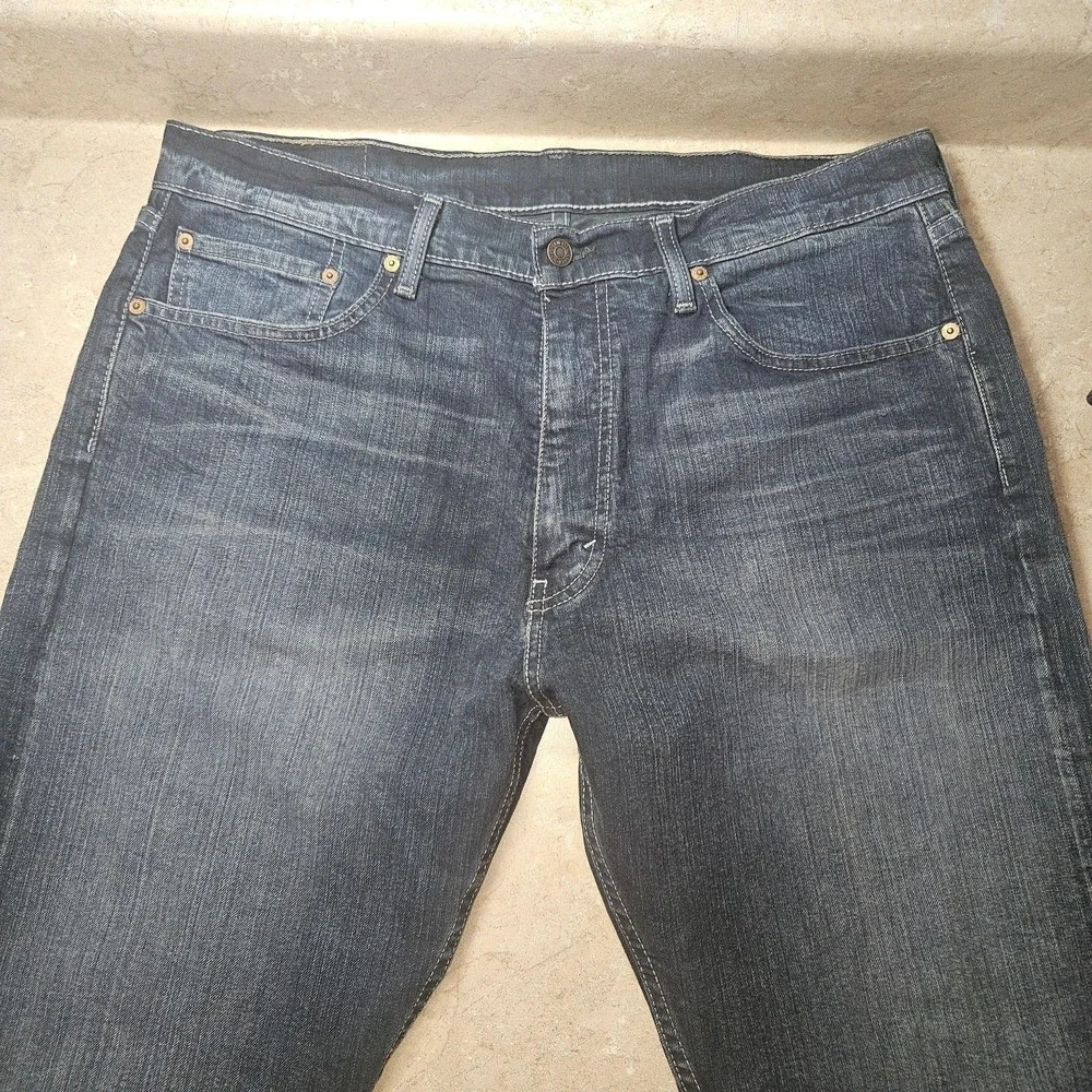 Levi's 505 Jeans Mens 36x30 Blue Dark Wash Straight Leg‎ Normcore Preppy Cowboy